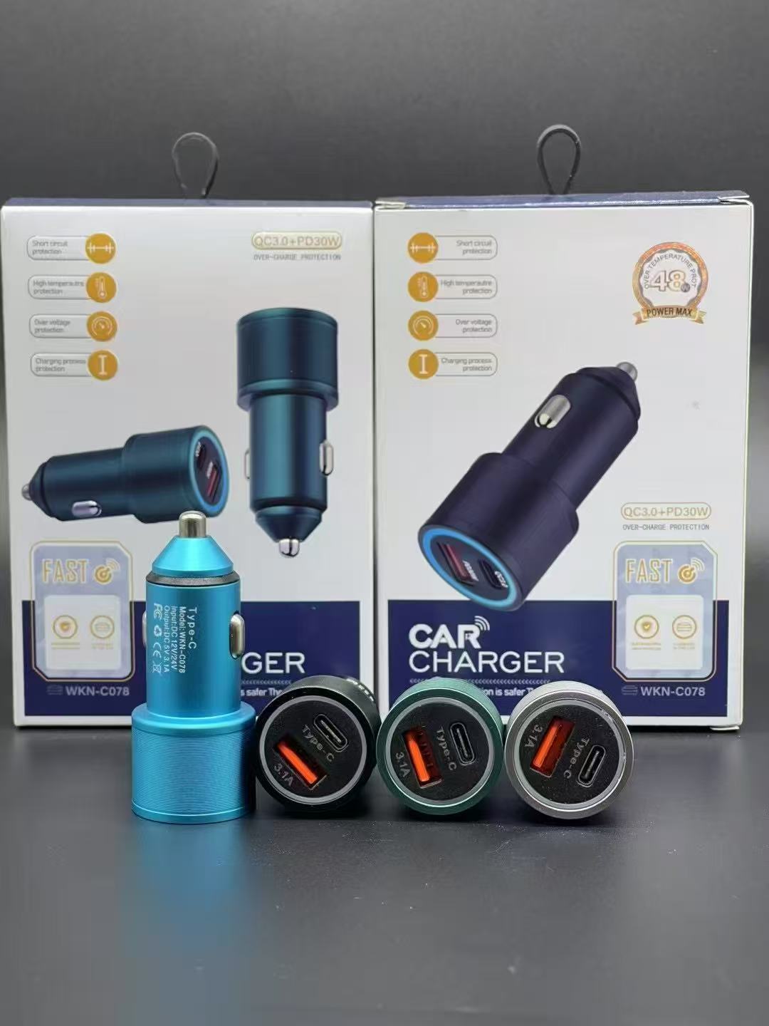 48W Dual Port Car Charger USB a & USB C High-Speed 48W PD 3.0 Charging Adapter Universal Compatibility with Input 5V/2A 48W Dual Port Car Charger USB a & USB C High-Speed 48W PD 3.0 Charging Adapter Universal Compatibility with Input 5V/2A